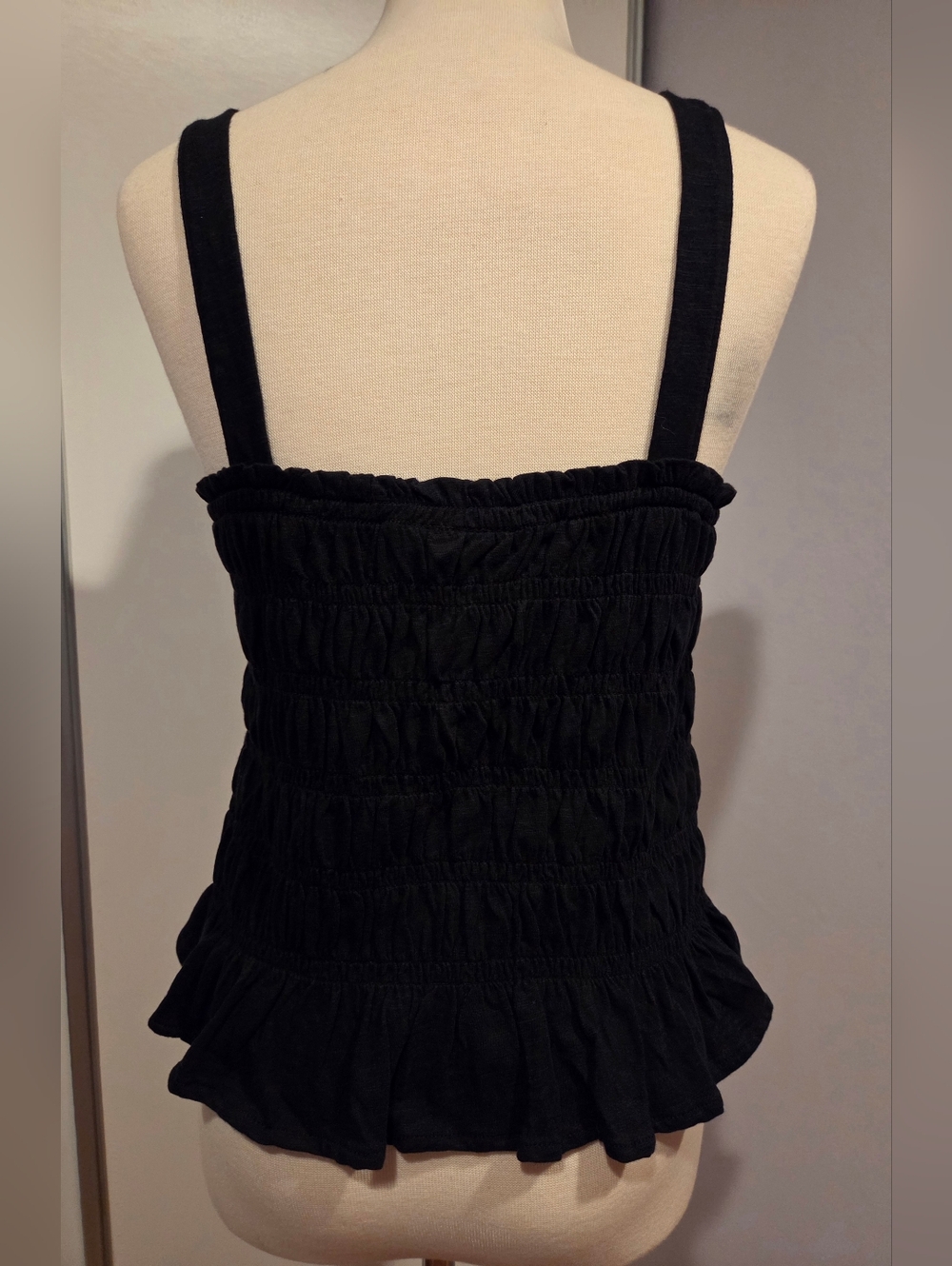 Universal Thread Black Smocked Ruffle Camisole - Picture 5 of 9